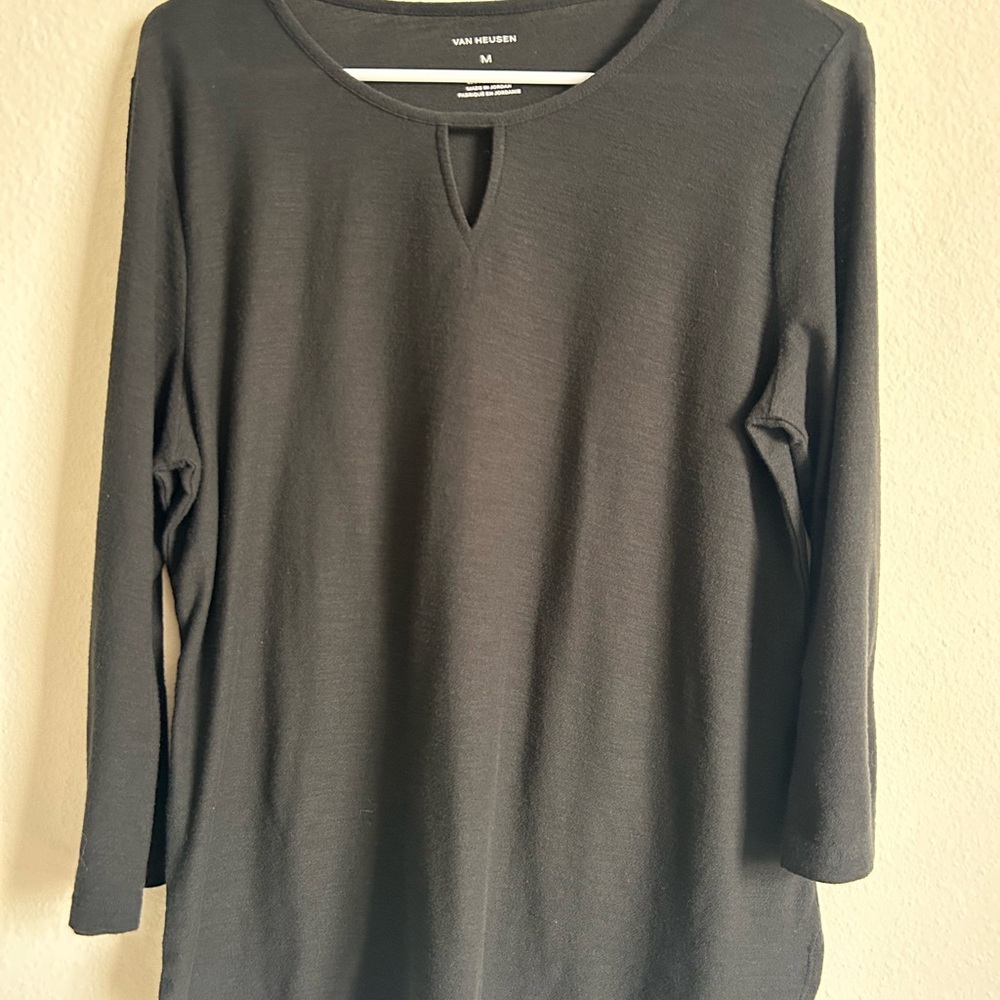Van Heusen Women's Classic Black Blouse